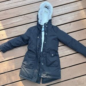 Old Navy Black Winter Coat Kids XL (14-16)